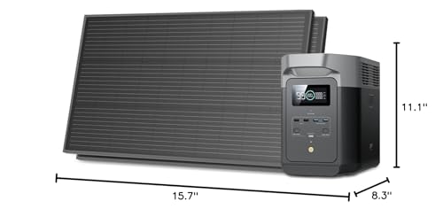 EF ECOFLOW Portable Power Station DELTA 3 Classic, 1024Wh LiFePO4 Battery, 1800W AC/100W USB-C Output, 1 Hr Fast Charge, Solar Generator for Home Backup, Camping & RVs (Solar Panel Optional)