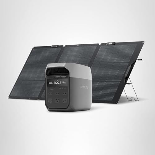 EF ECOFLOW Portable Power Station DELTA 3 Classic, 1024Wh LiFePO4 Battery, 1800W AC/100W USB-C Output, 1 Hr Fast Charge, Solar Generator for Home Backup, Camping & RVs (Solar Panel Optional)