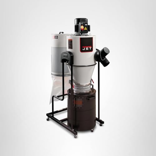 JET Cyclone Dust Collector, 2-Micron Filter, 1-1/2 HP, 115V 1Ph (Model JCDC-1.5)