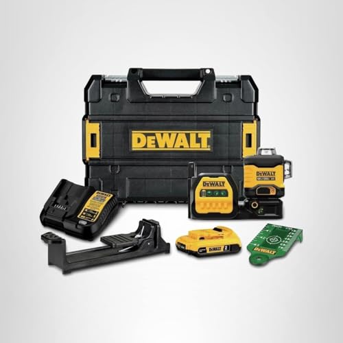 DEWALT 20V/12V MAX Laser Level Kit, 3 x 360, Green (DCLE34030G)