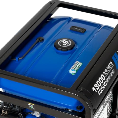 DuroMax XP13000EH 13,000-Watt Dual Fuel Portable Generator - Gas & Propane, Electric Start, Whole Home Backup Power, Transfer Switch Ready, RV & Emergency Ready