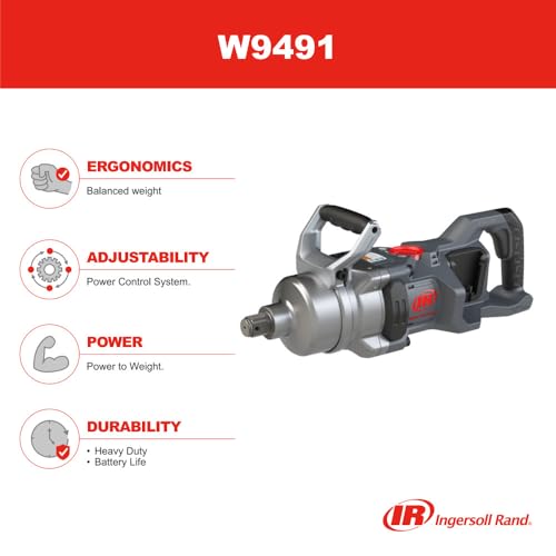 Ingersoll Rand W9691-K4E W9000 Series 20-Volt 1-Inch Cordless Impact Wrench Kit with Charger and 6-Inch Extended Anvil