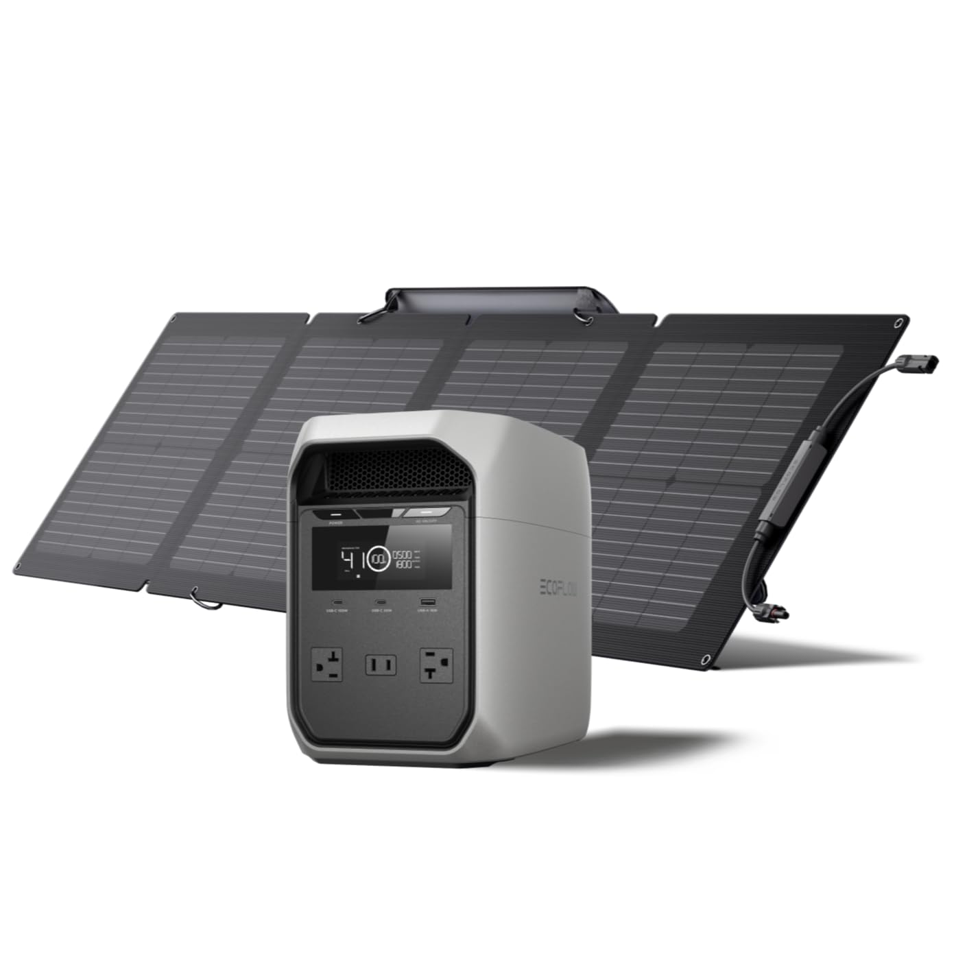 EF ECOFLOW Portable Power Station DELTA 3 Classic, 1024Wh LiFePO4 Battery, 1800W AC/100W USB-C Output, 1 Hr Fast Charge, Solar Generator for Home Backup, Camping & RVs (Solar Panel Optional)
