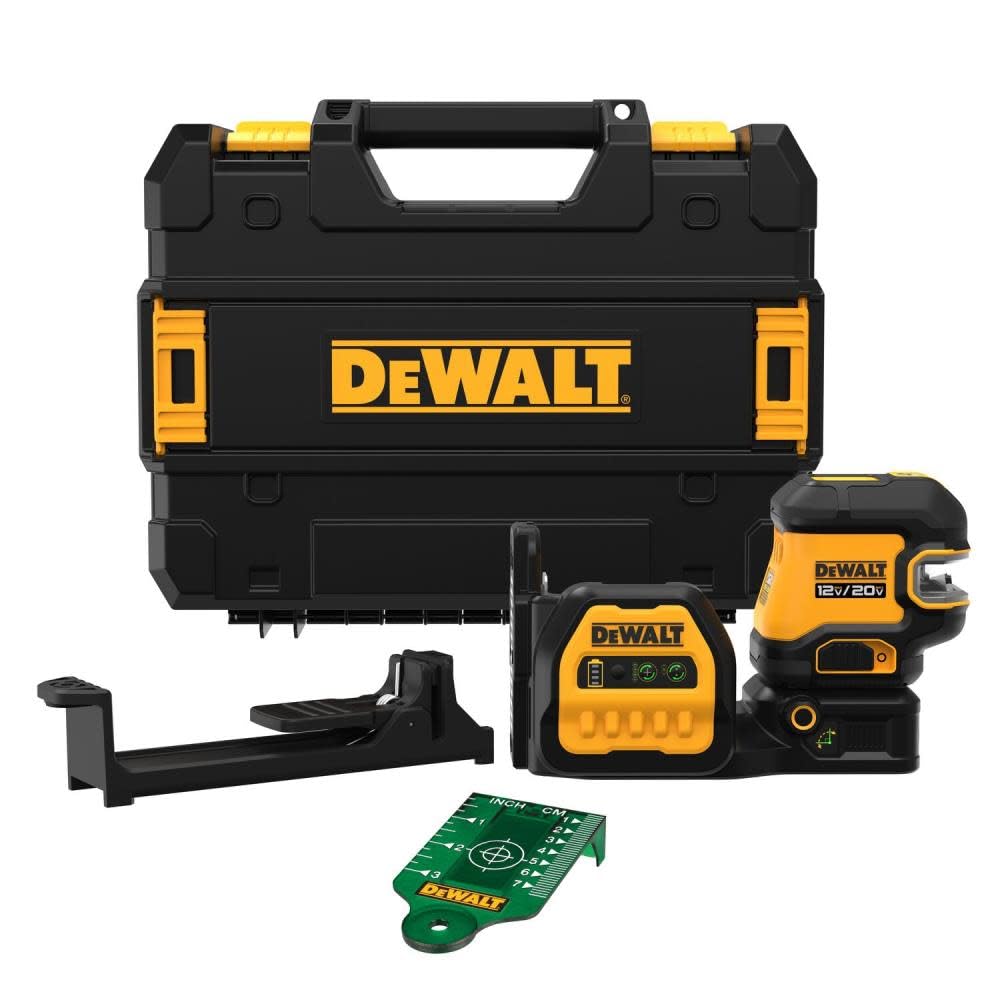 DEWALT 20V/12V MAX Laser Level Kit, 3 x 360, Green (DCLE34030G)