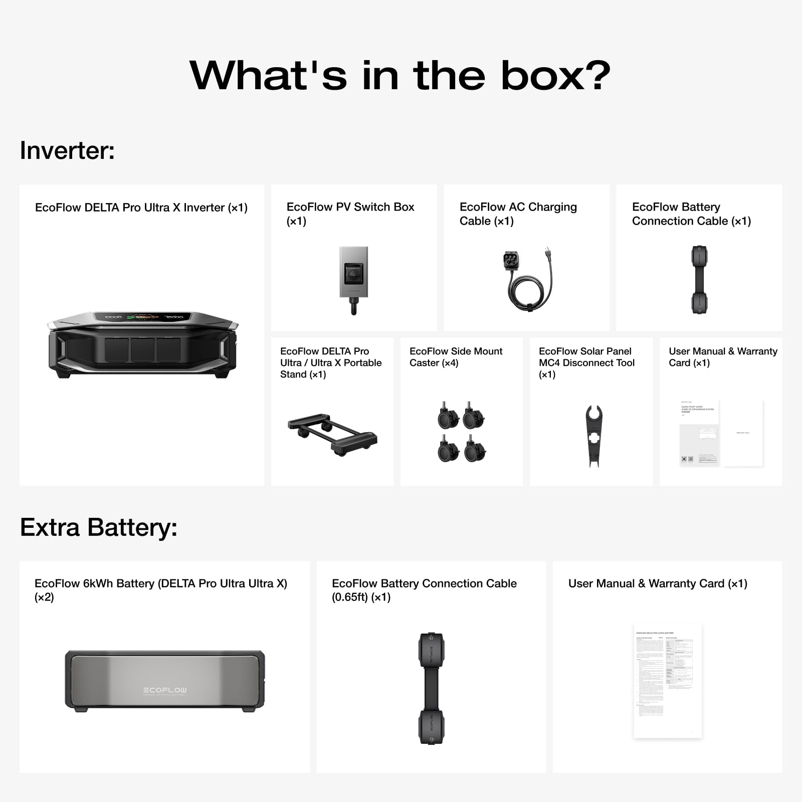 EF ECOFLOW 12kWh Power Station: DELTA Pro Ultra with Extra Battery, 120/240V 7200W AC Output, Lifepo4 Home Battery Backup Expandable to 90kWh, Solar Generator for Home Use, Emergency, Camping, RV