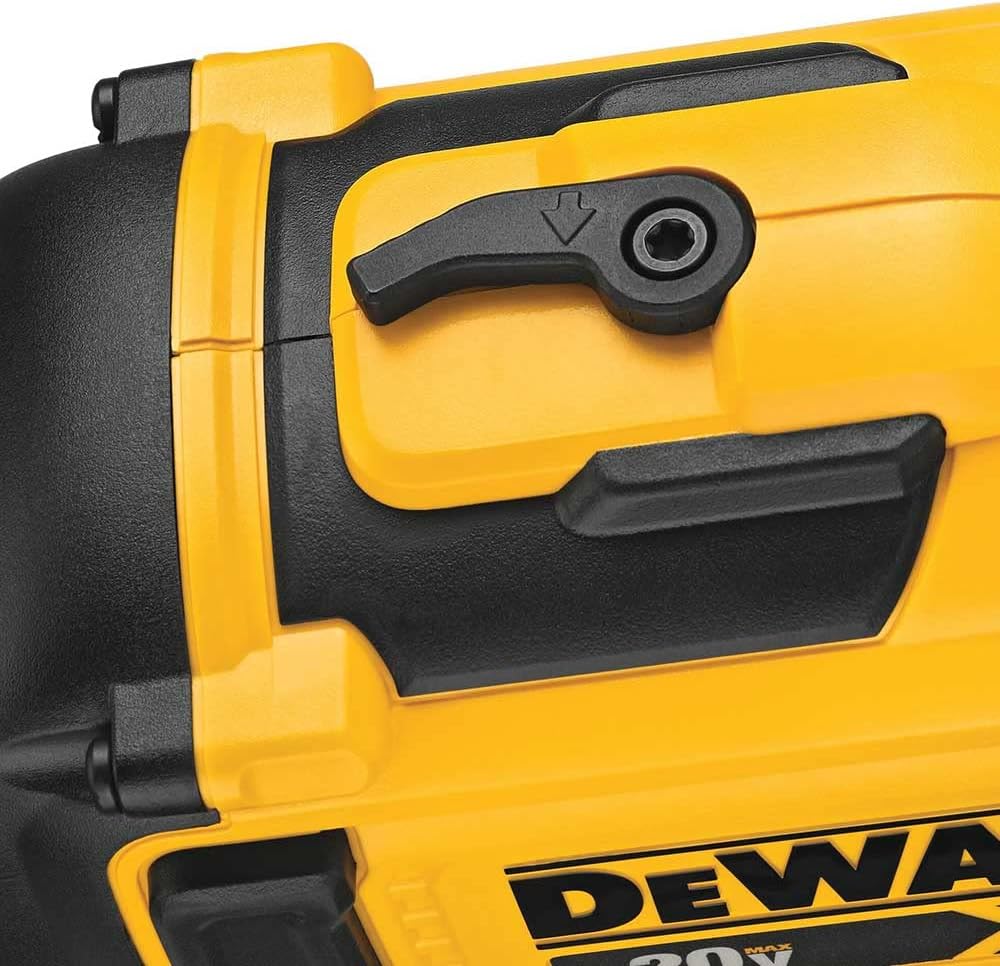 DeWalt 20V MAX Brushless 15 Degree Cordless Coil Battery Powered Roofing Nailer with Tool-Free Nail Tray (Yellow and Black)