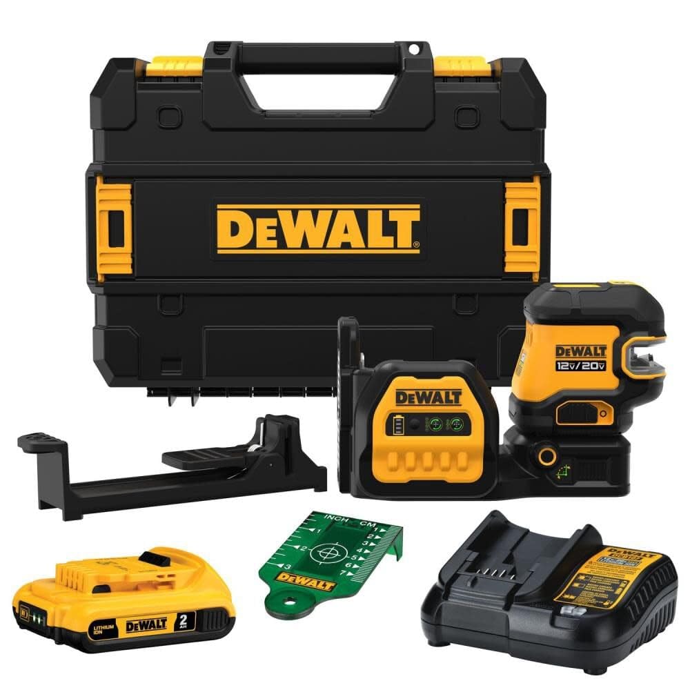 DEWALT 20V/12V MAX Laser Level Kit, 3 x 360, Green (DCLE34030G)