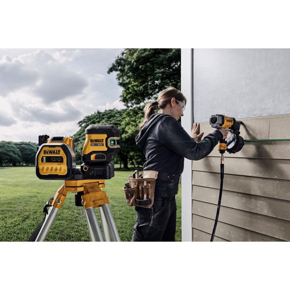 DEWALT 20V/12V MAX Laser Level Kit, 3 x 360, Green (DCLE34030G)