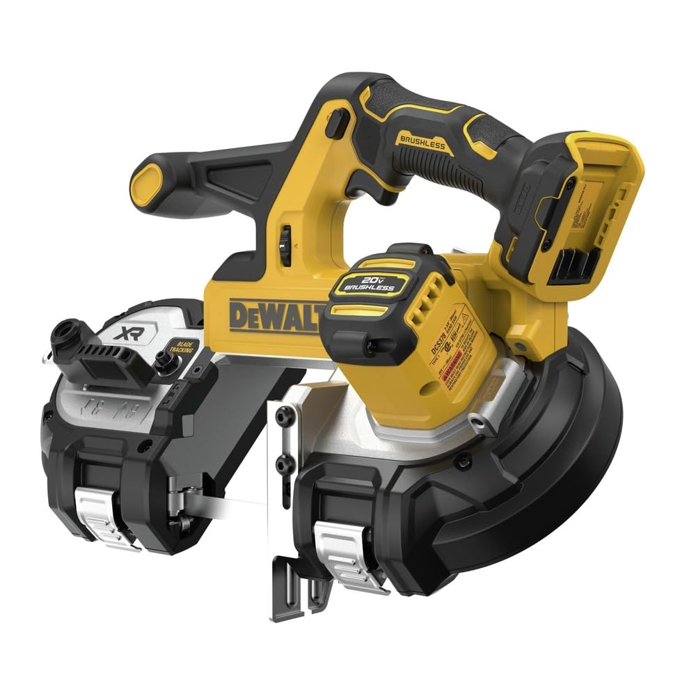 DEWALT 20V MAX XR Bandsaw, Brushless Motor, Portable and Cordless, 3-3/8 Inch Cut Capacity, Bare Tool Only (DCS378B)