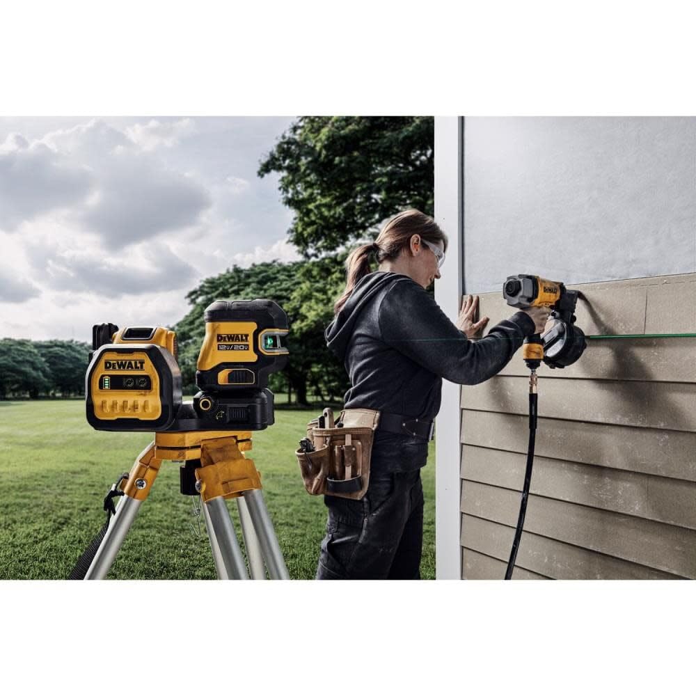 DEWALT 20V/12V MAX Laser Level Kit, 3 x 360, Green (DCLE34030G)