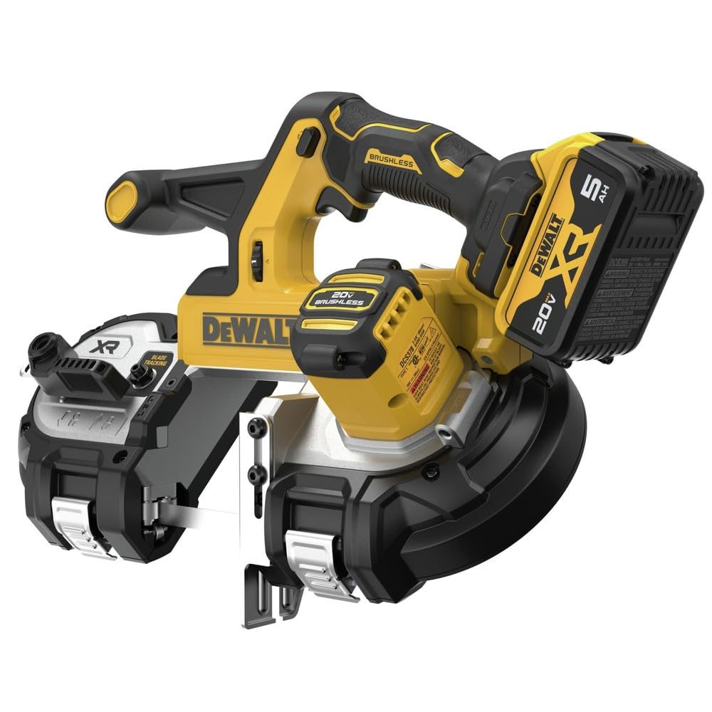 DEWALT 20V MAX XR Bandsaw, Brushless Motor, Portable and Cordless, 3-3/8 Inch Cut Capacity, Bare Tool Only (DCS378B)
