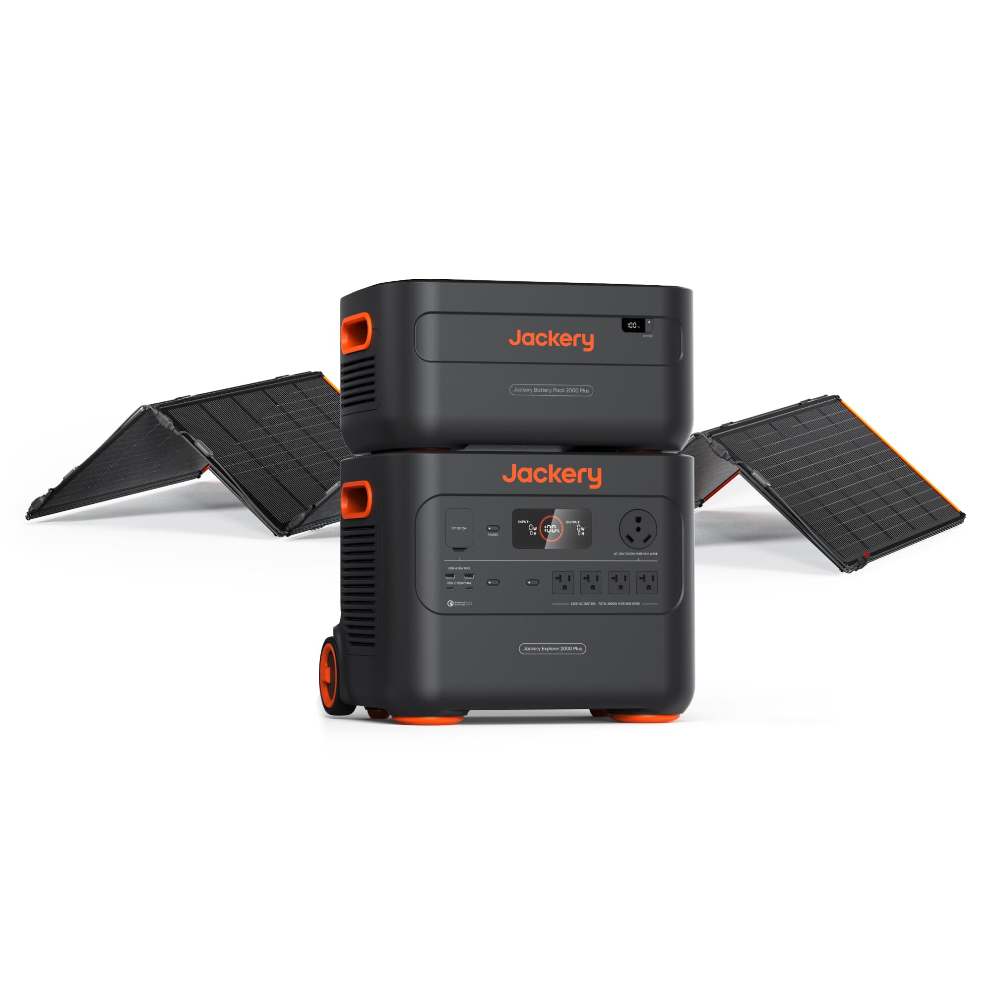 Jackery Portable Power Station Explorer 2000 Plus, Solar Generator with 2042Wh LiFePO4 Battery 3000W Output, Expandable to 24kWh 6000W, for Outdoor RV Camping & Emergency (Solar Panel Optional)