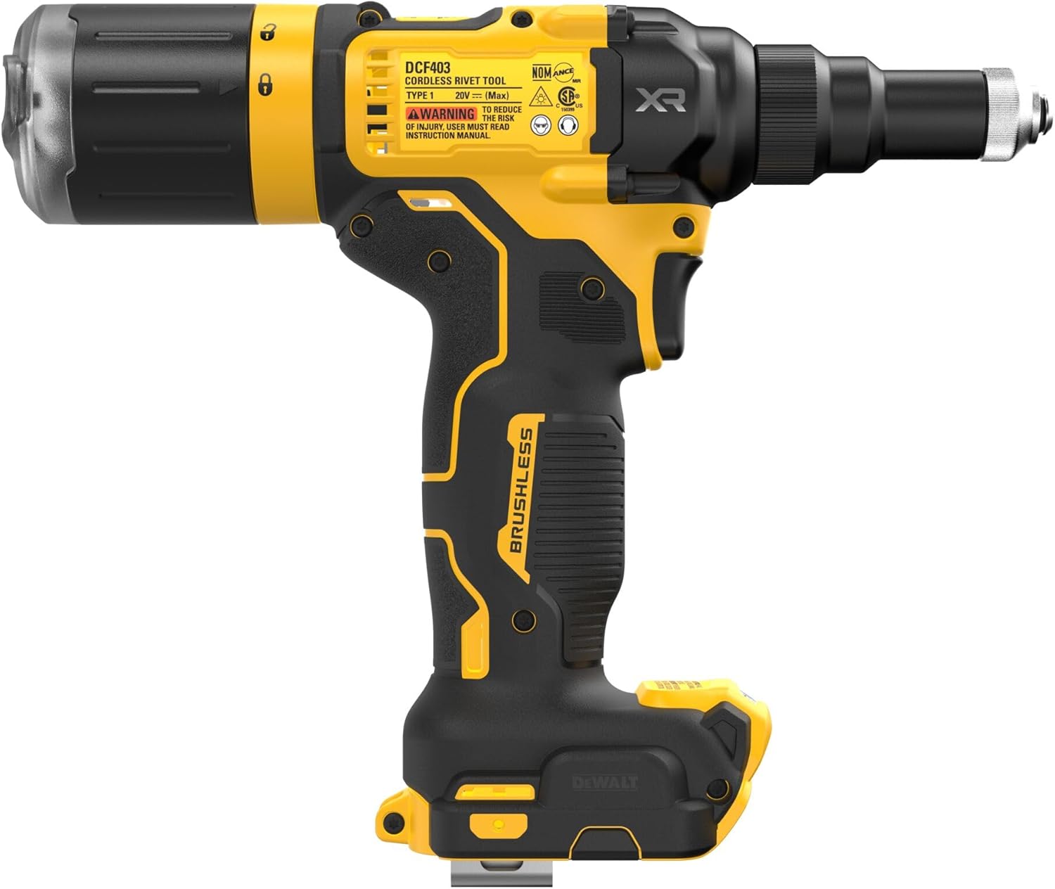 DEWALT 20V MAX XR Cordless Rivet Tool, 3/16", Bare Tool Only (DCF403B)