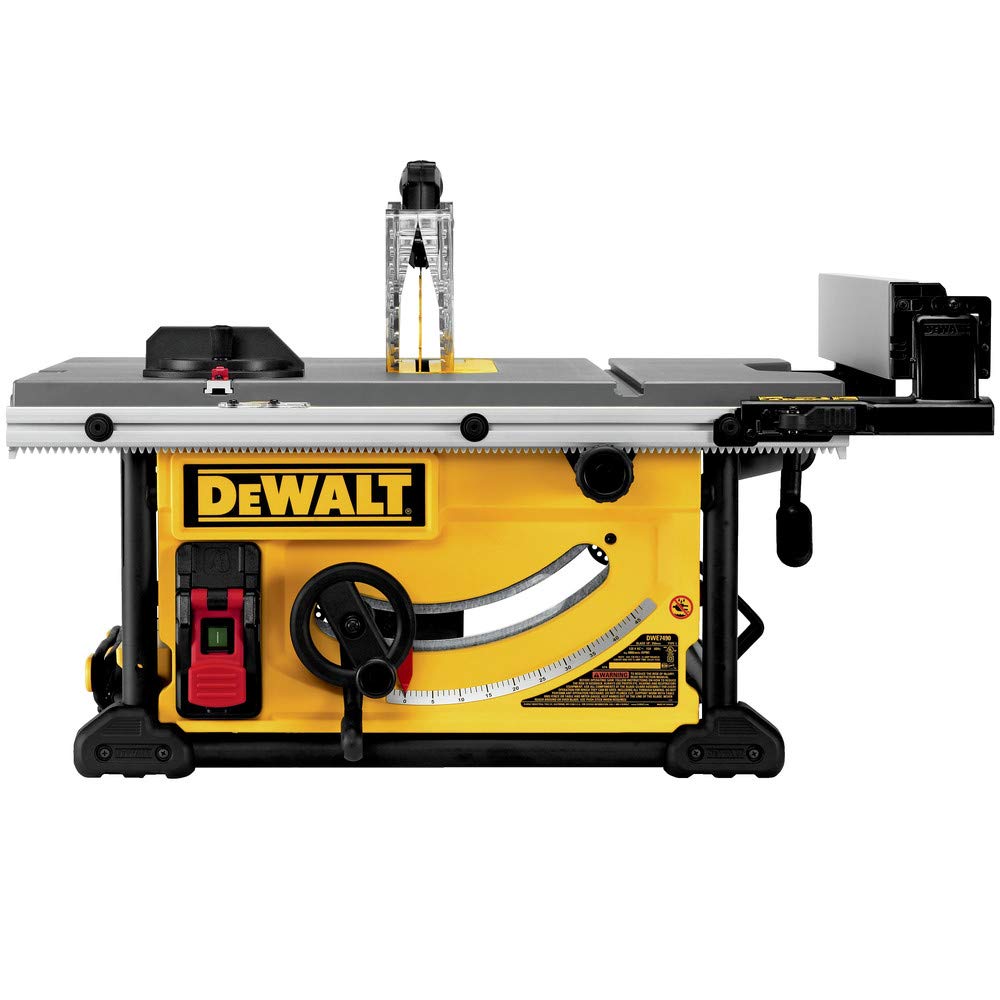 DEWALT Table Saw 10 Inch with Foldable Rolling Table Saw Stand, 15 Amp, 4800 RPM, 32-1/2-Inch Rip Capacity (DWE7491RS)