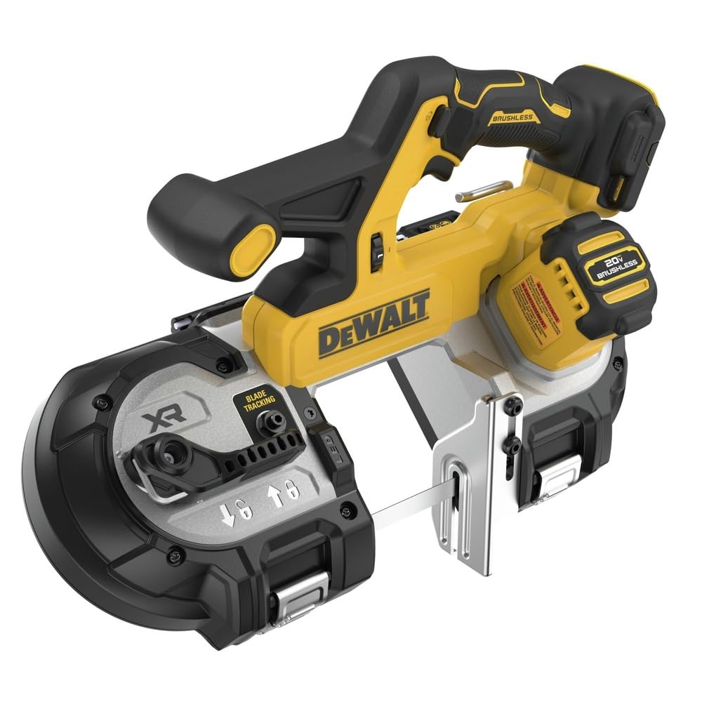 DEWALT 20V MAX XR Bandsaw, Brushless Motor, Portable and Cordless, 3-3/8 Inch Cut Capacity, Bare Tool Only (DCS378B)