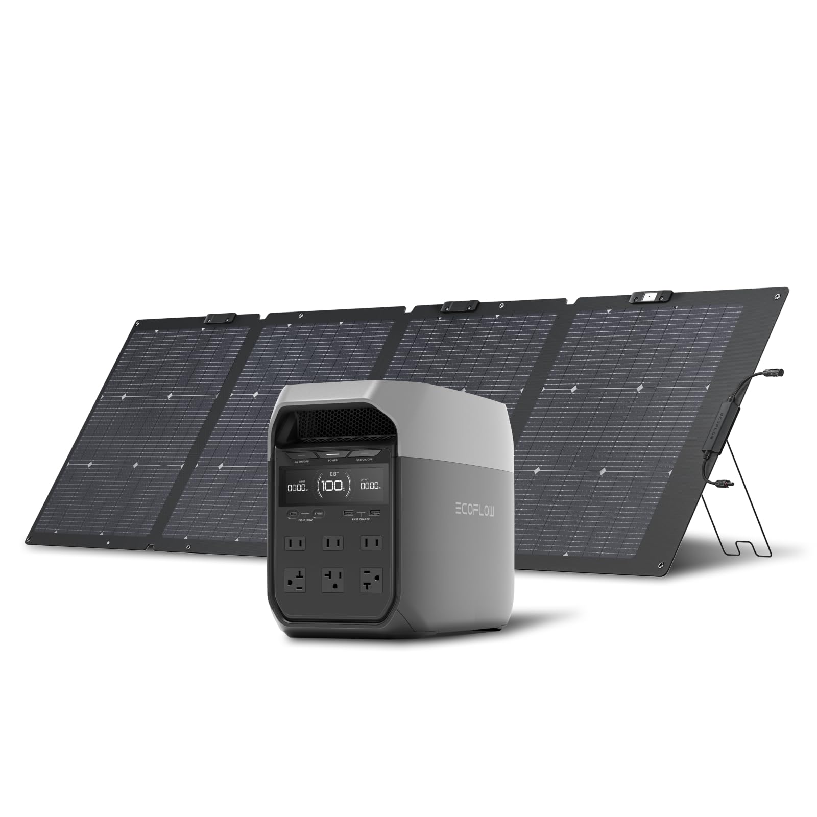 EF ECOFLOW Portable Power Station DELTA 3 Classic, 1024Wh LiFePO4 Battery, 1800W AC/100W USB-C Output, 1 Hr Fast Charge, Solar Generator for Home Backup, Camping & RVs (Solar Panel Optional)