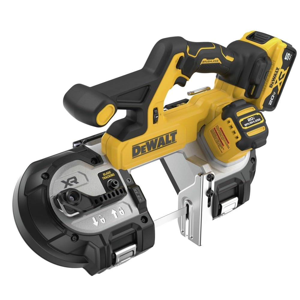 DEWALT 20V MAX XR Bandsaw, Brushless Motor, Portable and Cordless, 3-3/8 Inch Cut Capacity, Bare Tool Only (DCS378B)