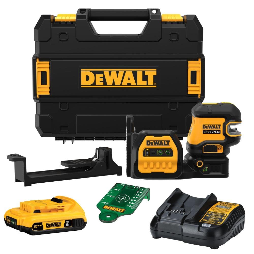 DEWALT 20V/12V MAX Laser Level Kit, 3 x 360, Green (DCLE34030G)
