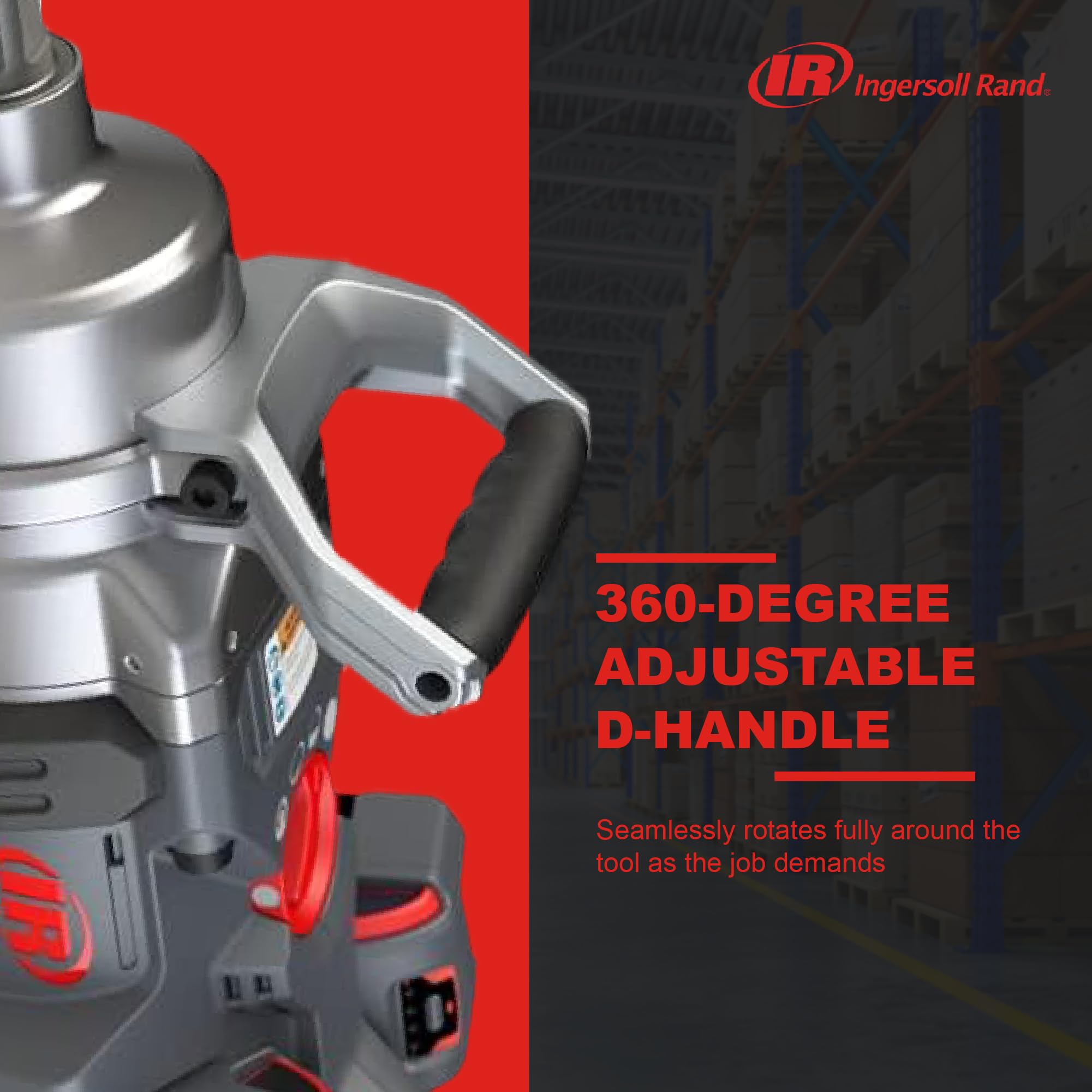 Ingersoll Rand W9691-K4E W9000 Series 20-Volt 1-Inch Cordless Impact Wrench Kit with Charger and 6-Inch Extended Anvil