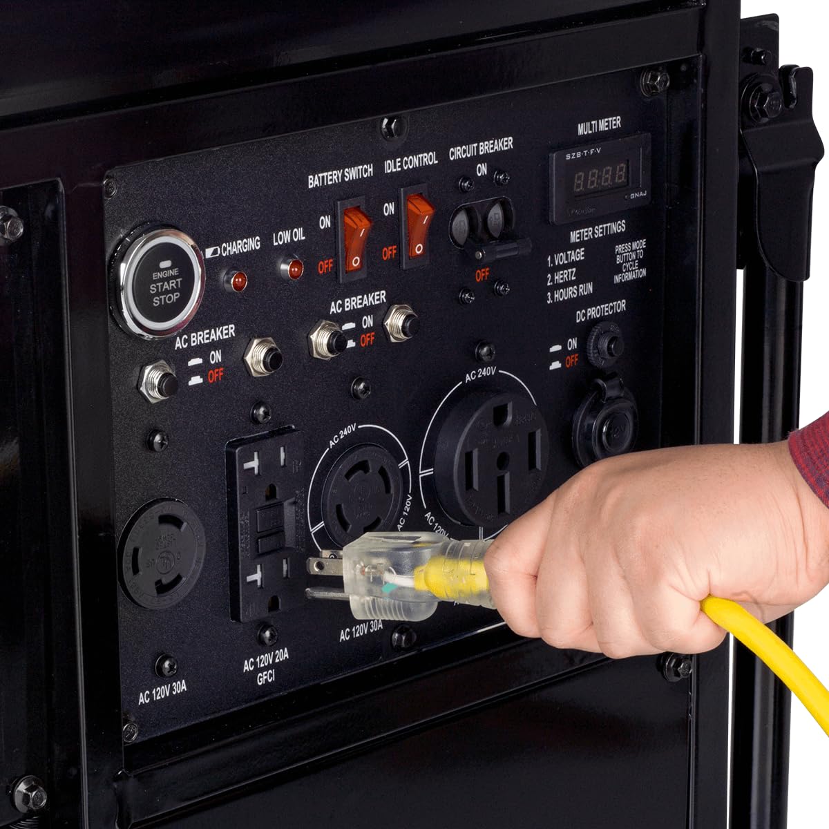 DuroMax XP13000EH 13,000-Watt Dual Fuel Portable Generator - Gas & Propane, Electric Start, Whole Home Backup Power, Transfer Switch Ready, RV & Emergency Ready