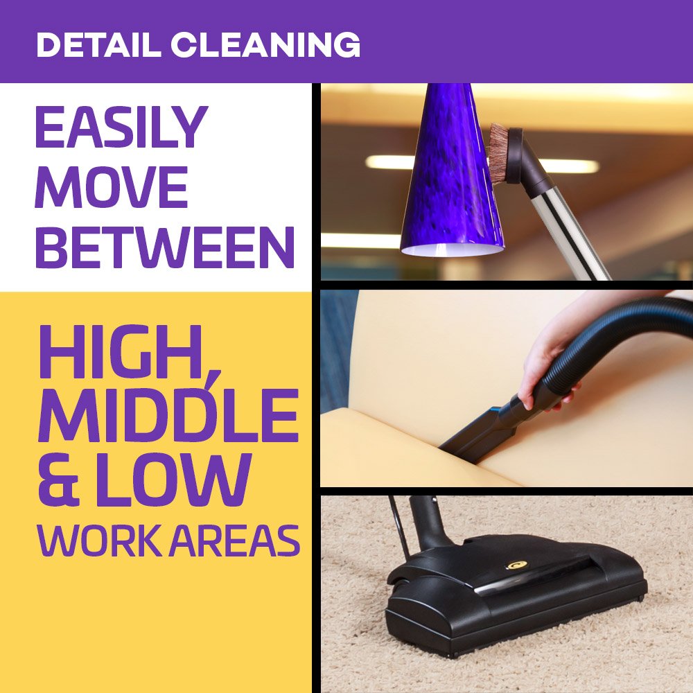 ProTeam ProVac FS 6 Commercial Backpack Vacuum with Power Nozzle Tool Kit, 6 Quart, Gray