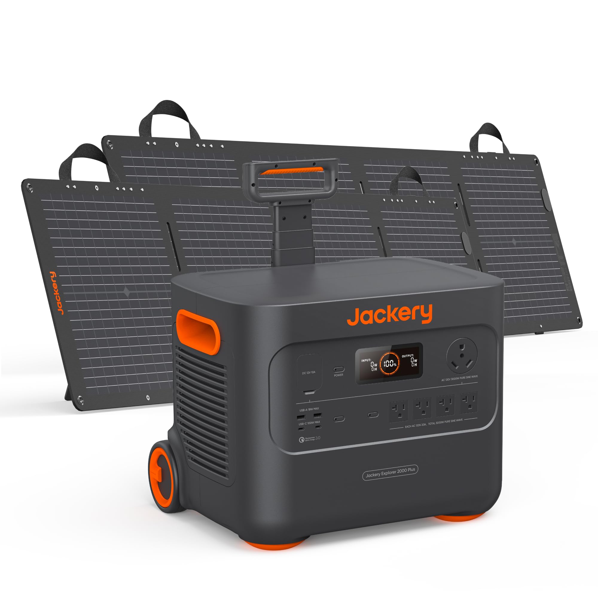 Jackery Portable Power Station Explorer 2000 Plus, Solar Generator with 2042Wh LiFePO4 Battery 3000W Output, Expandable to 24kWh 6000W, for Outdoor RV Camping & Emergency (Solar Panel Optional)