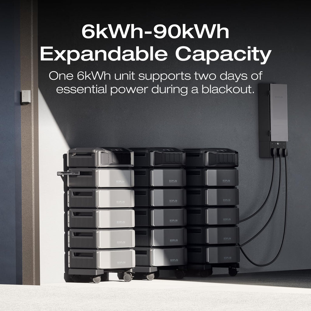 EF ECOFLOW 12kWh Power Station: DELTA Pro Ultra with Extra Battery, 120/240V 7200W AC Output, Lifepo4 Home Battery Backup Expandable to 90kWh, Solar Generator for Home Use, Emergency, Camping, RV