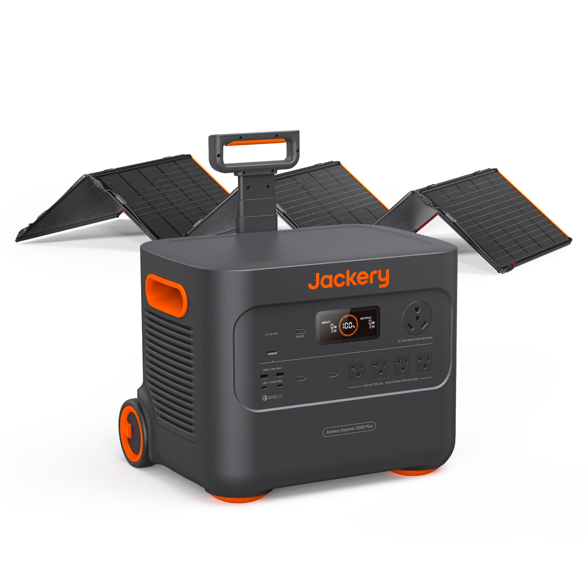 Jackery Portable Power Station Explorer 2000 Plus, Solar Generator with 2042Wh LiFePO4 Battery 3000W Output, Expandable to 24kWh 6000W, for Outdoor RV Camping & Emergency (Solar Panel Optional)