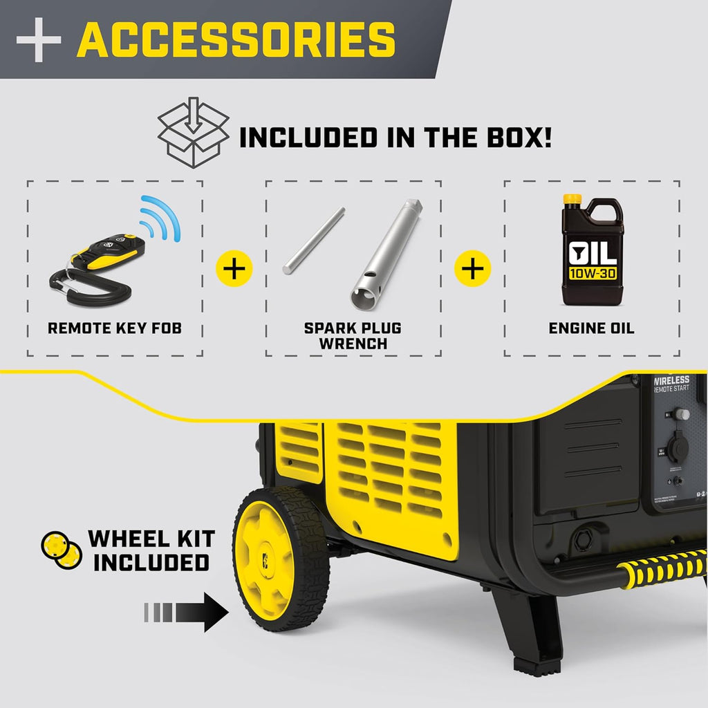 Champion Power Equipment 11,000-Watt Wireless Remote Start Home Backup Portable Inverter Generator with Quiet Technology and CO Shield