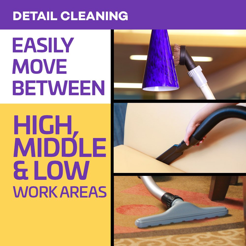 ProTeam ProVac FS 6 Commercial Backpack Vacuum with Power Nozzle Tool Kit, 6 Quart, Gray