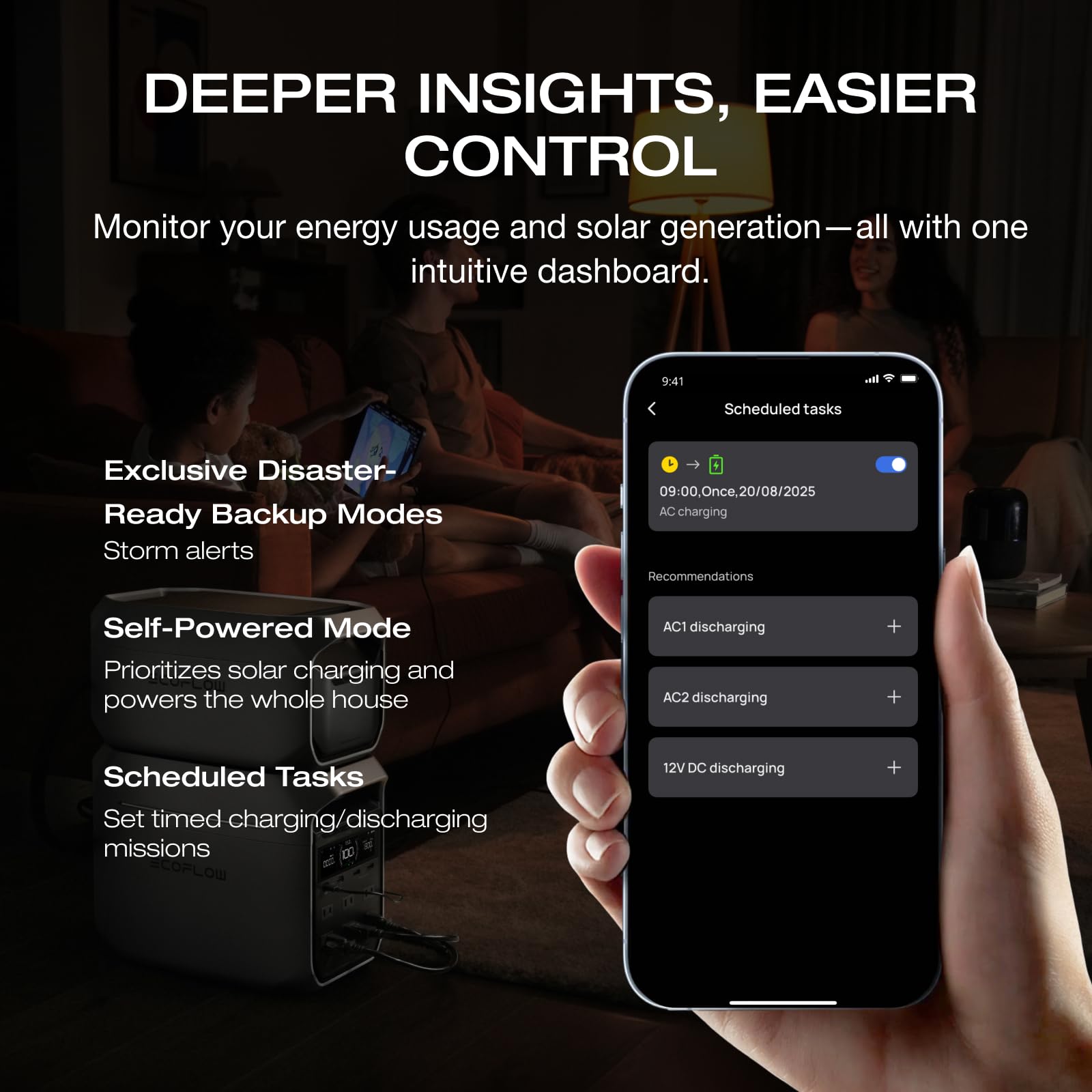 EF ECOFLOW Portable Power Station DELTA 3 Classic, 1024Wh LiFePO4 Battery, 1800W AC/100W USB-C Output, 1 Hr Fast Charge, Solar Generator for Home Backup, Camping & RVs (Solar Panel Optional)