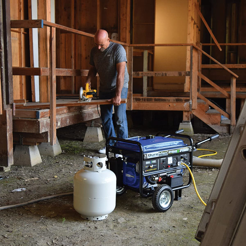 DuroMax XP13000EH 13,000-Watt Dual Fuel Portable Generator - Gas & Propane, Electric Start, Whole Home Backup Power, Transfer Switch Ready, RV & Emergency Ready