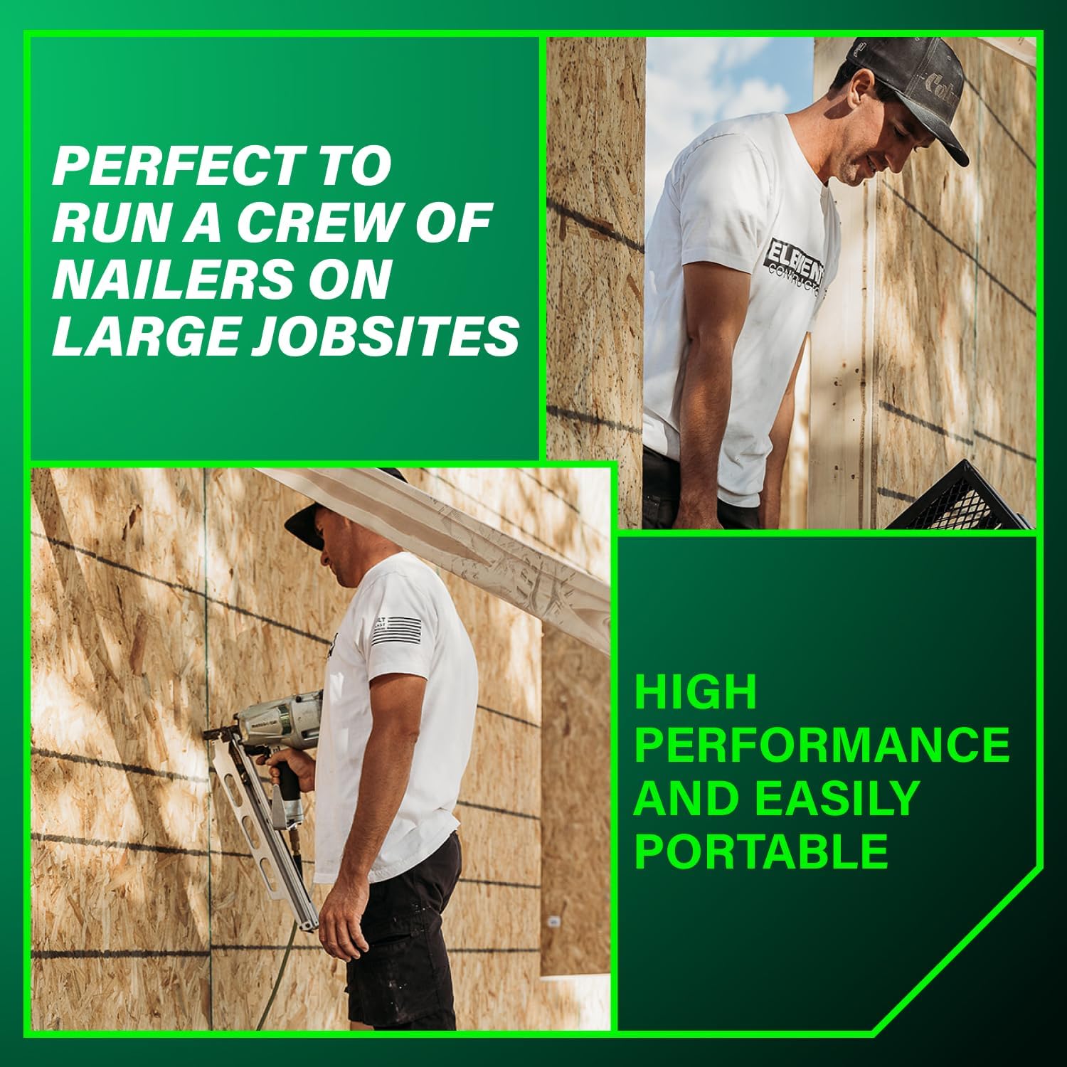 Metabo HPT Gas Powered Wheeled Air Compressor, 8 Gallon, 116 to 145 PSI, Professional Grade Honda GX Engine, Cast Iron Cylinder, Powerful Compression, Integrated Control Panel, EC2510E