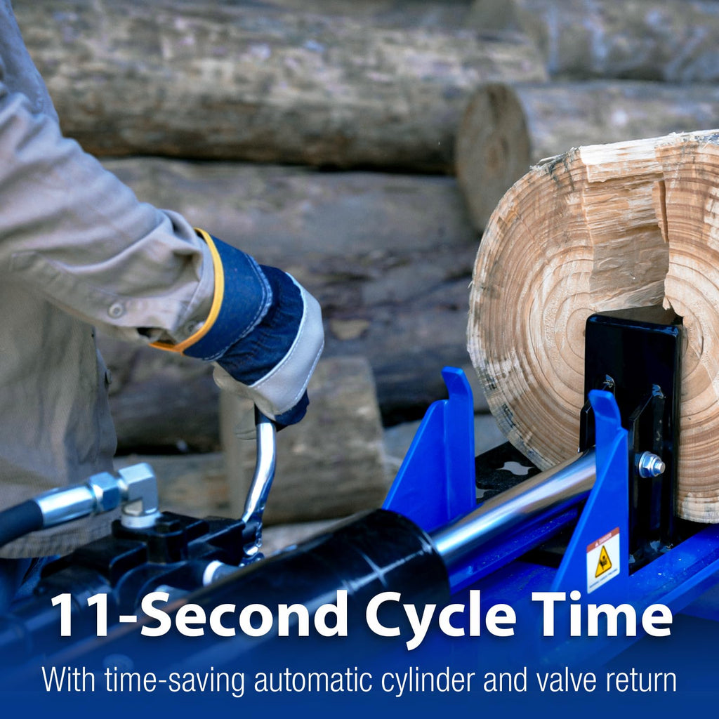 BILT HARD 25-Ton Horizontal/Vertical Log Splitter, Gas Wood Splitter with 209cc OHV Engine, 2" Ball Coupler, 16" DOT Tires, 2 Stage Gear Pump, Hydraulic Log Splitter, Firewood Splitting Machine