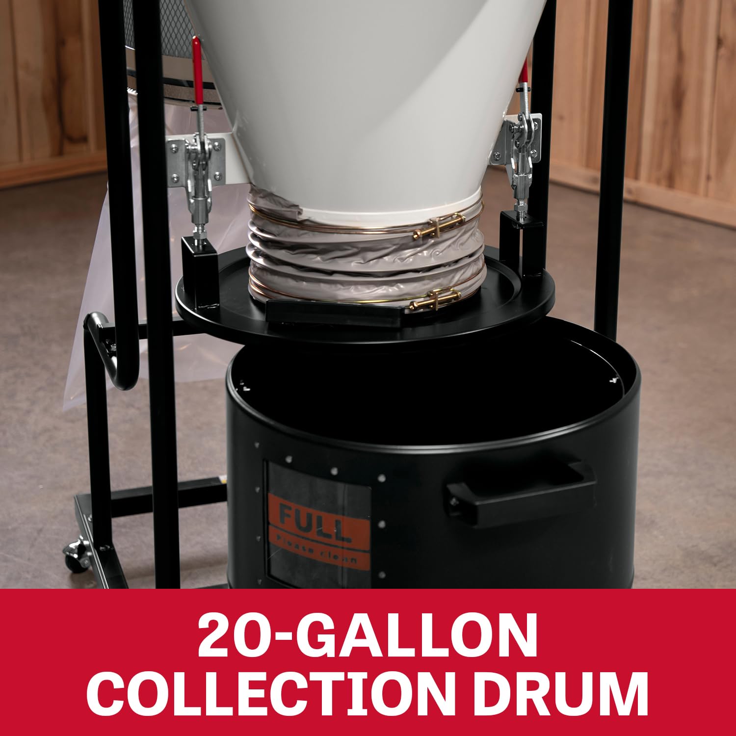 JET Cyclone Dust Collector, 2-Micron Filter, 1-1/2 HP, 115V 1Ph (Model JCDC-1.5)