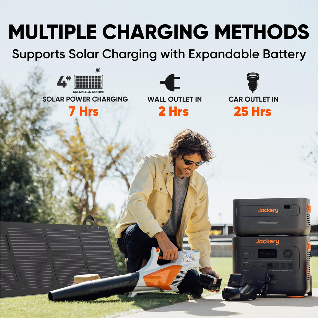 Jackery Portable Power Station Explorer 2000 Plus, Solar Generator with 2042Wh LiFePO4 Battery 3000W Output, Expandable to 24kWh 6000W, for Outdoor RV Camping & Emergency (Solar Panel Optional)