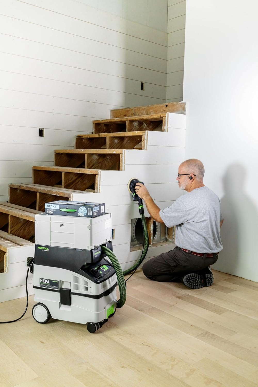 Festool 578867 Limited Edition CT MIDI I Dust Extractor + ETS EC 150/5 Random Orbit Sander Set | Includes Granat Abrasive Starter Kit & Filter Bags | HEPA Filtration | Bluetooth® Enabled