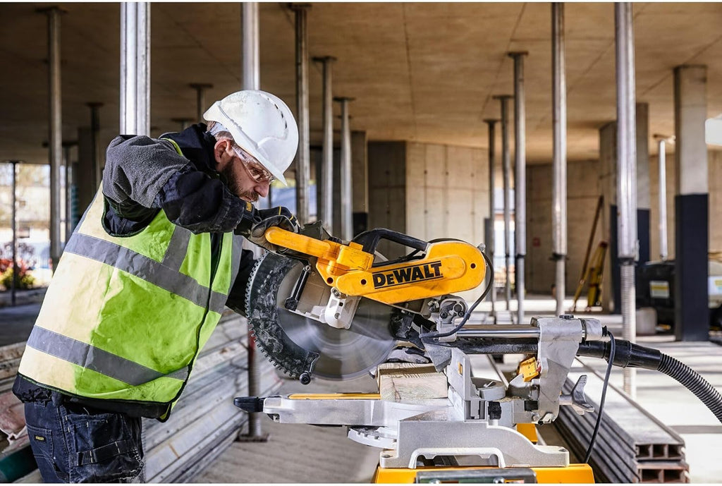 DEWALT Miter Saw, 12-inch Double Bevel Sliding Compound Miter Saw with XPS LED Shadow Light System, Includes Blade Wrench, Material Clamp and Dust Bag (DWS780)