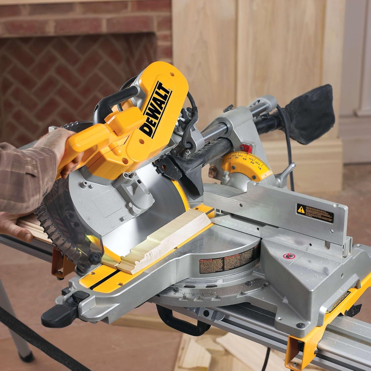 DEWALT Miter Saw, 12-inch Double Bevel Sliding Compound Miter Saw with XPS LED Shadow Light System, Includes Blade Wrench, Material Clamp and Dust Bag (DWS780)