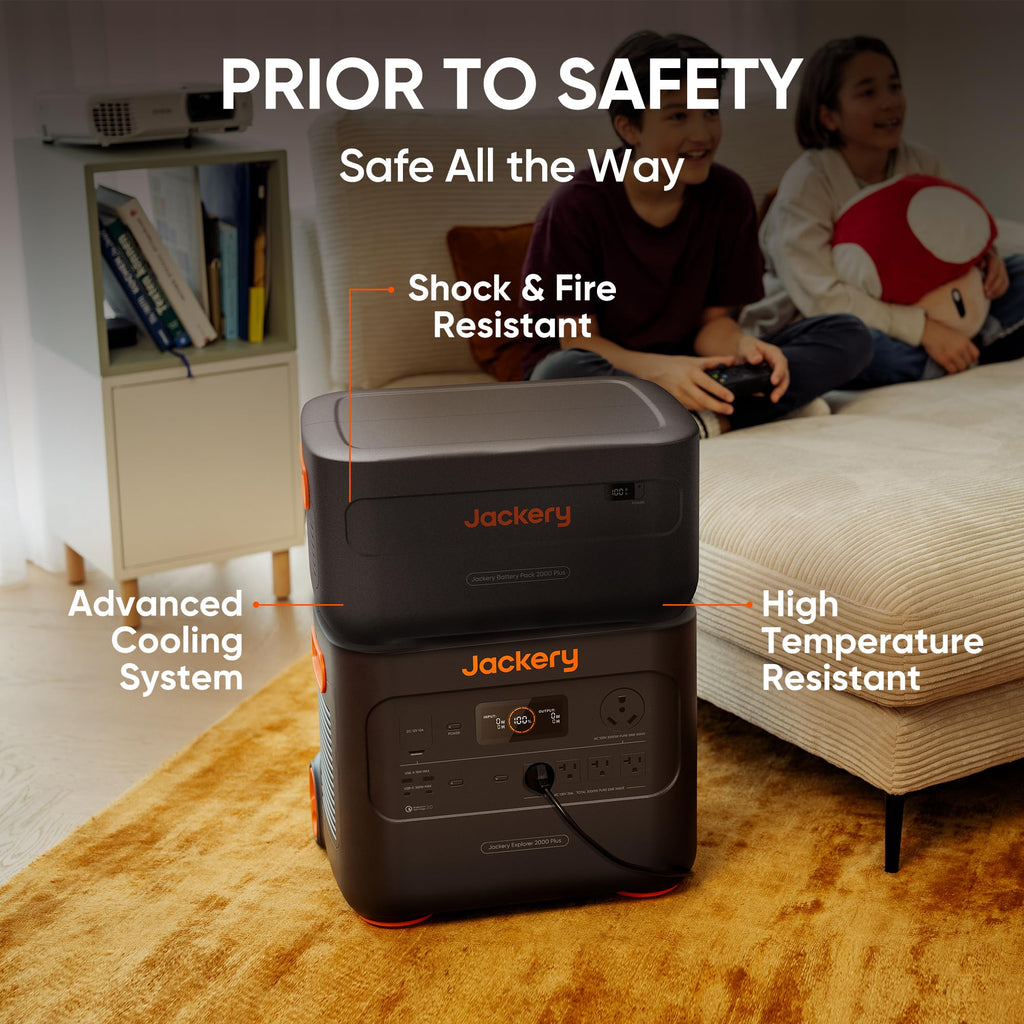 Jackery Portable Power Station Explorer 2000 Plus, Solar Generator with 2042Wh LiFePO4 Battery 3000W Output, Expandable to 24kWh 6000W, for Outdoor RV Camping & Emergency (Solar Panel Optional)