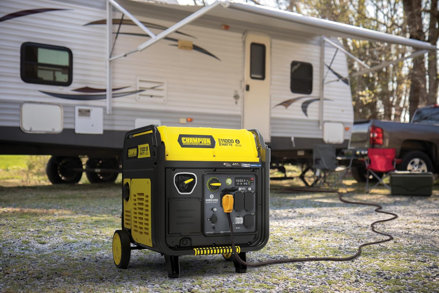 Champion Power Equipment 11,000-Watt Wireless Remote Start Home Backup Portable Inverter Generator with Quiet Technology and CO Shield