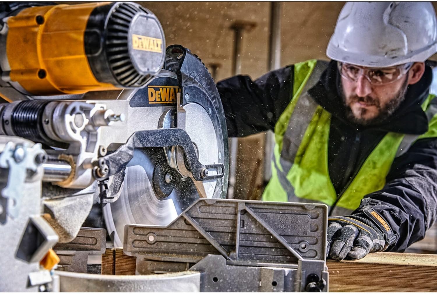 DEWALT Miter Saw, 12-inch Double Bevel Sliding Compound Miter Saw with XPS LED Shadow Light System, Includes Blade Wrench, Material Clamp and Dust Bag (DWS780)