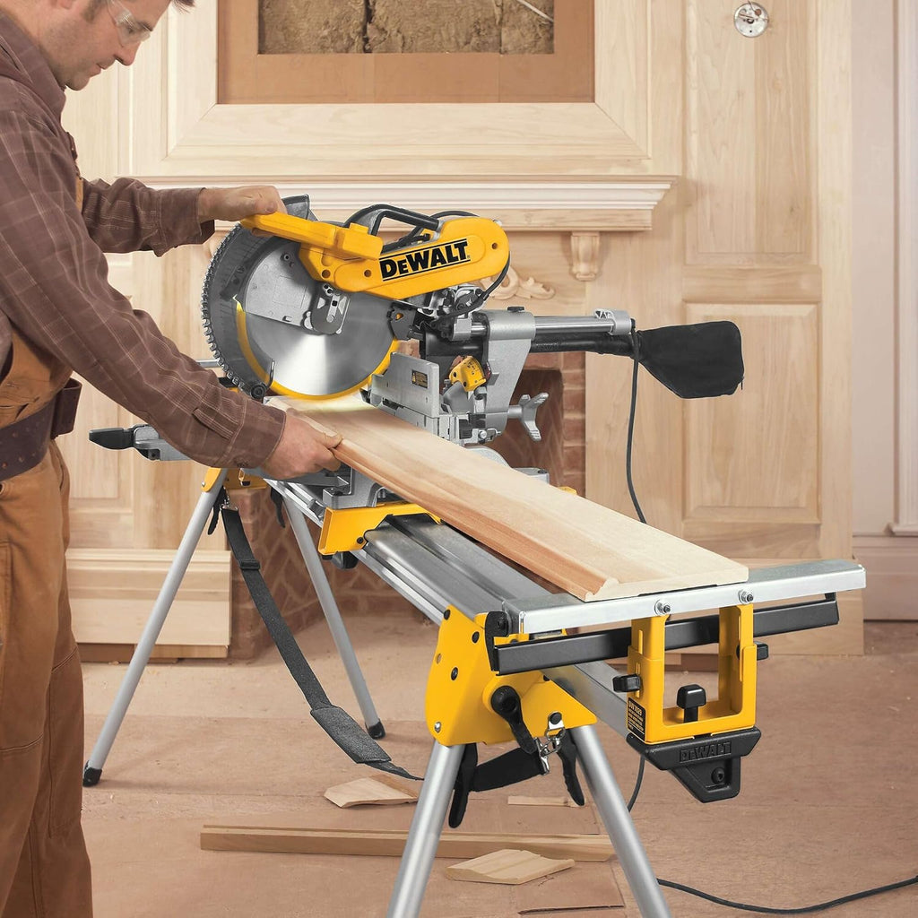 DEWALT Miter Saw, 12-inch Double Bevel Sliding Compound Miter Saw with XPS LED Shadow Light System, Includes Blade Wrench, Material Clamp and Dust Bag (DWS780)
