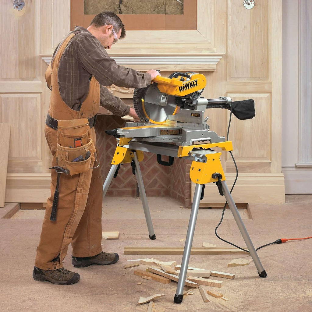 DEWALT Miter Saw, 12-inch Double Bevel Sliding Compound Miter Saw with XPS LED Shadow Light System, Includes Blade Wrench, Material Clamp and Dust Bag (DWS780)