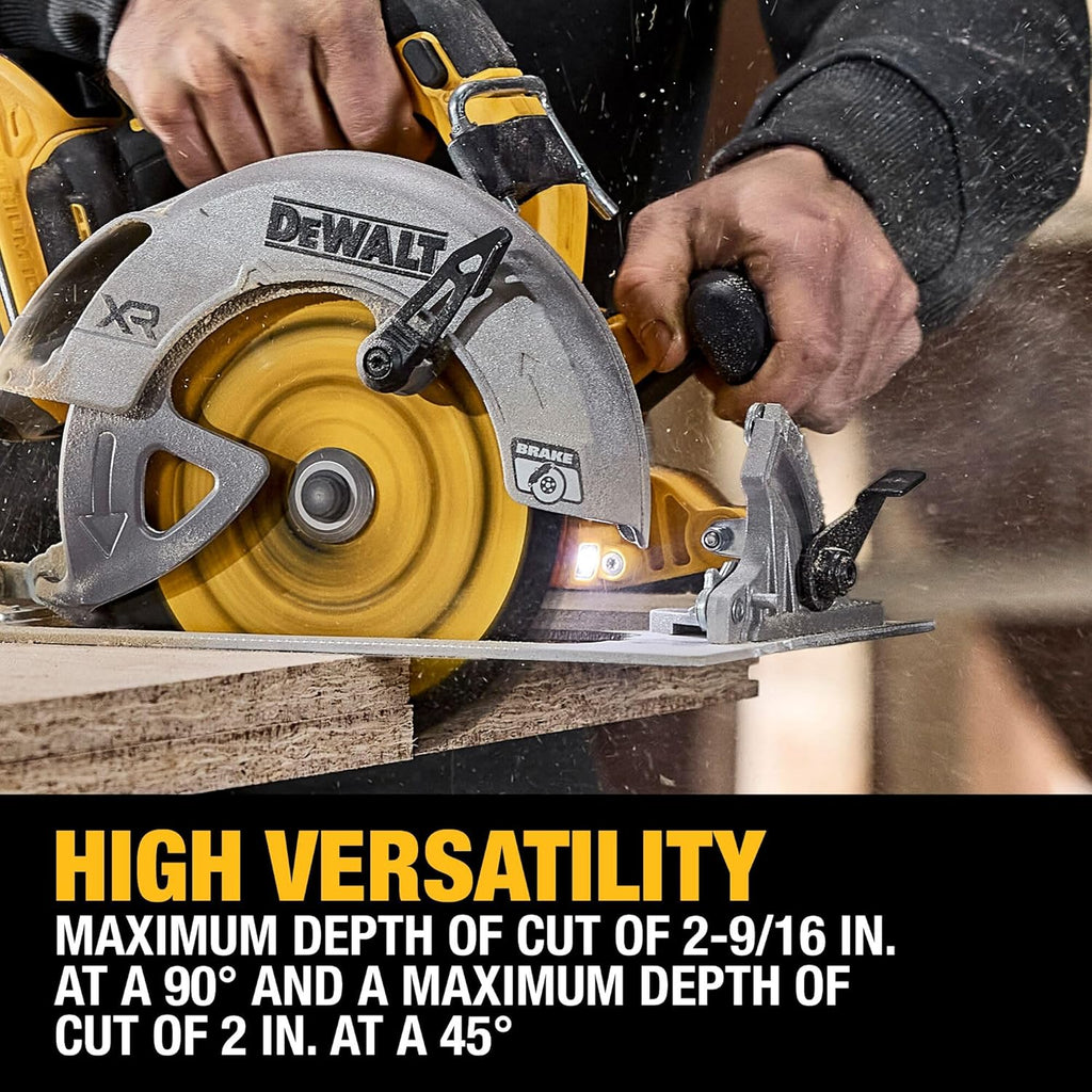 DEWALT 20V MAX XR 7-1/4" Cordless Circular Saw Kit XR POWERPACK with Battery and Charger Included (DCS590WW1)