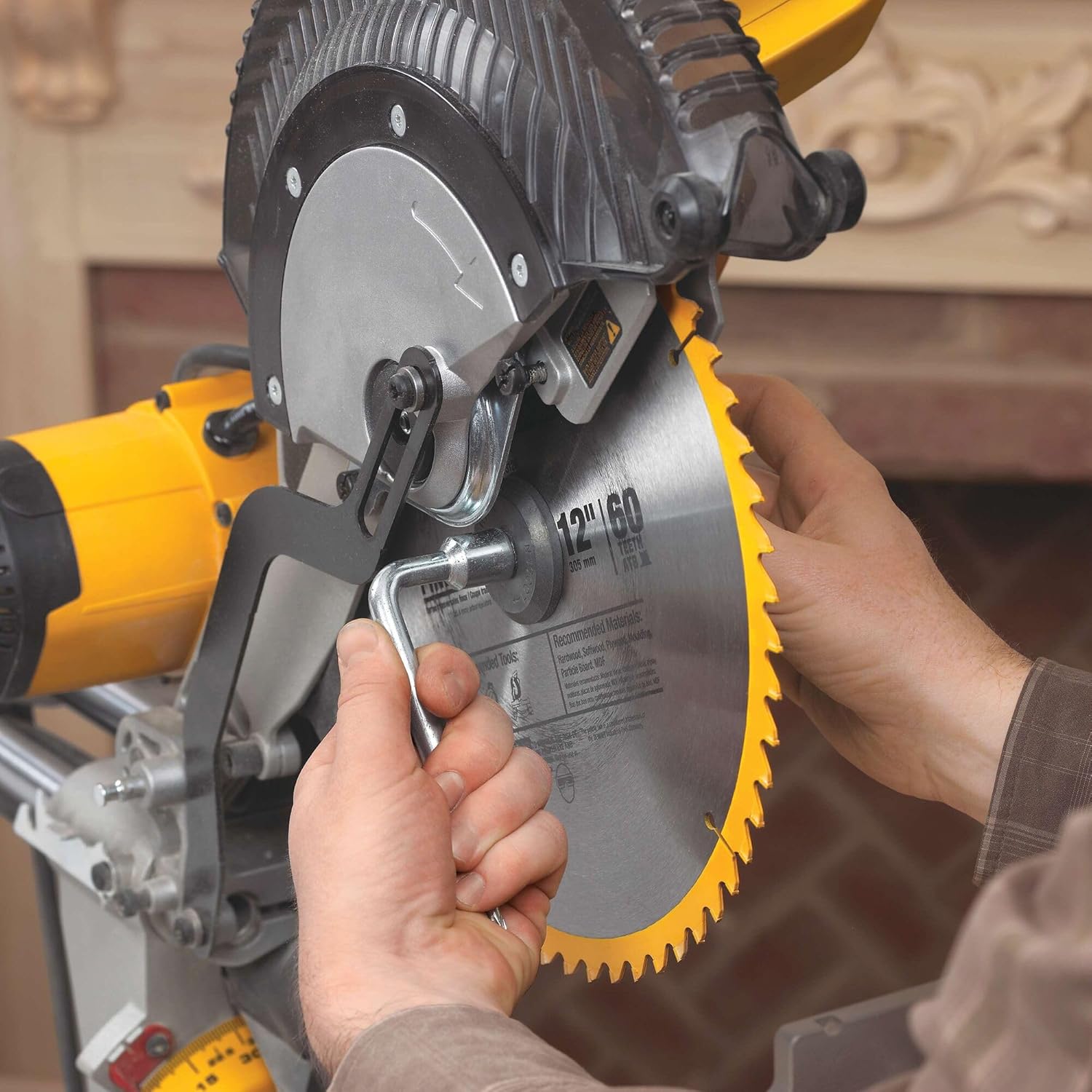 DEWALT Miter Saw, 12-inch Double Bevel Sliding Compound Miter Saw with XPS LED Shadow Light System, Includes Blade Wrench, Material Clamp and Dust Bag (DWS780)