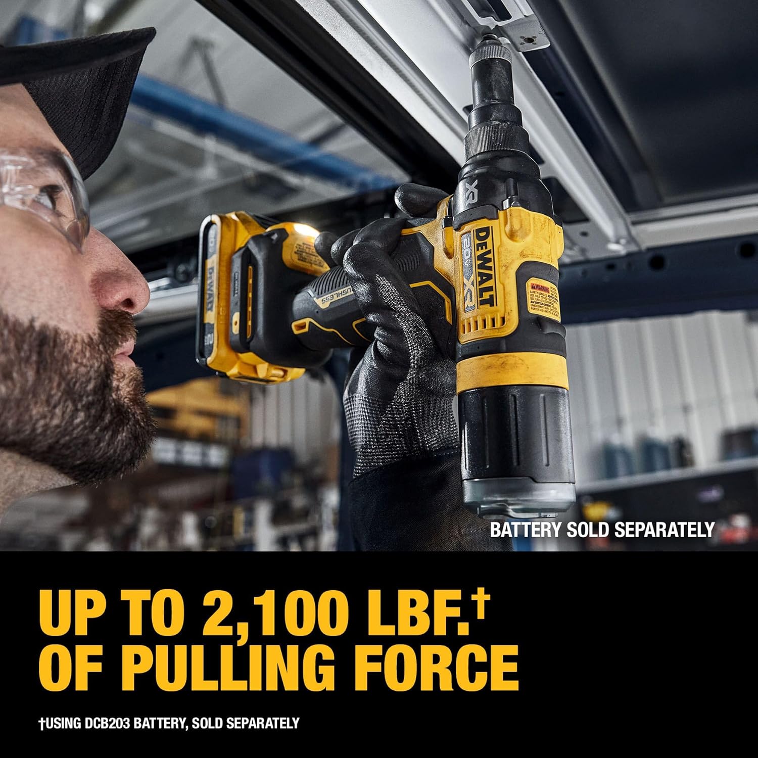 DEWALT 20V MAX XR Cordless Rivet Tool, 3/16", Bare Tool Only (DCF403B)