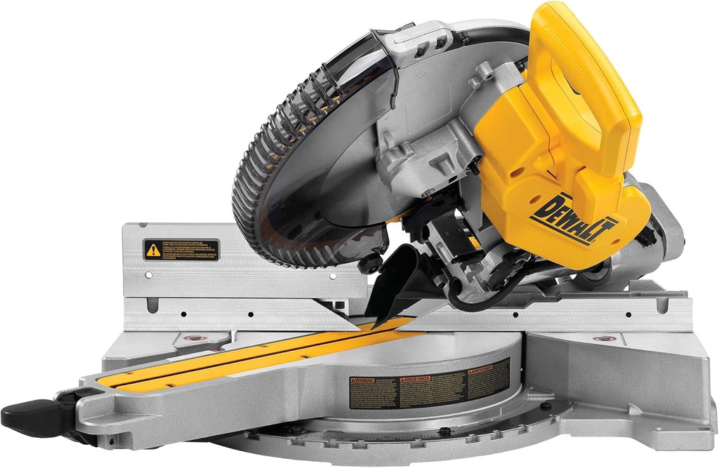 DEWALT Miter Saw, 12-inch Double Bevel Sliding Compound Miter Saw with XPS LED Shadow Light System, Includes Blade Wrench, Material Clamp and Dust Bag (DWS780)