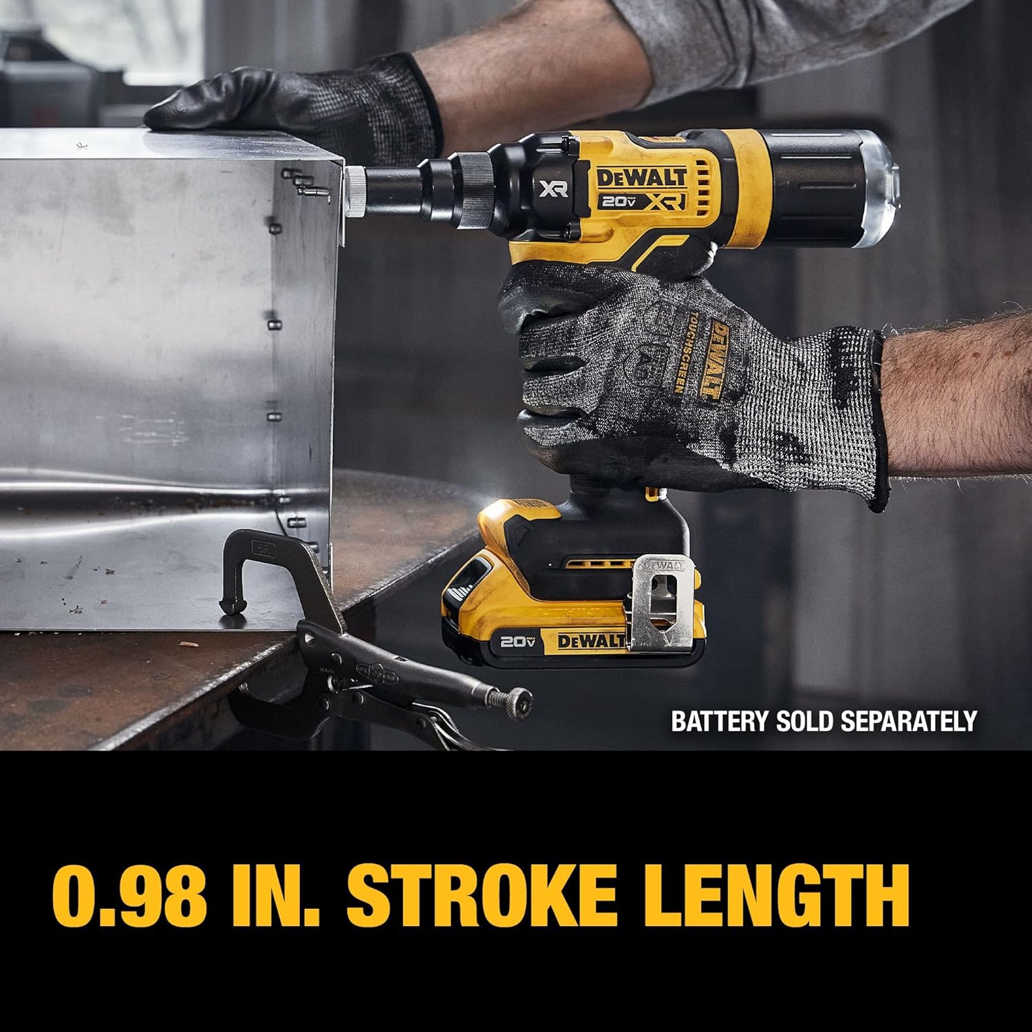 DEWALT 20V MAX XR Cordless Rivet Tool, 3/16", Bare Tool Only (DCF403B)