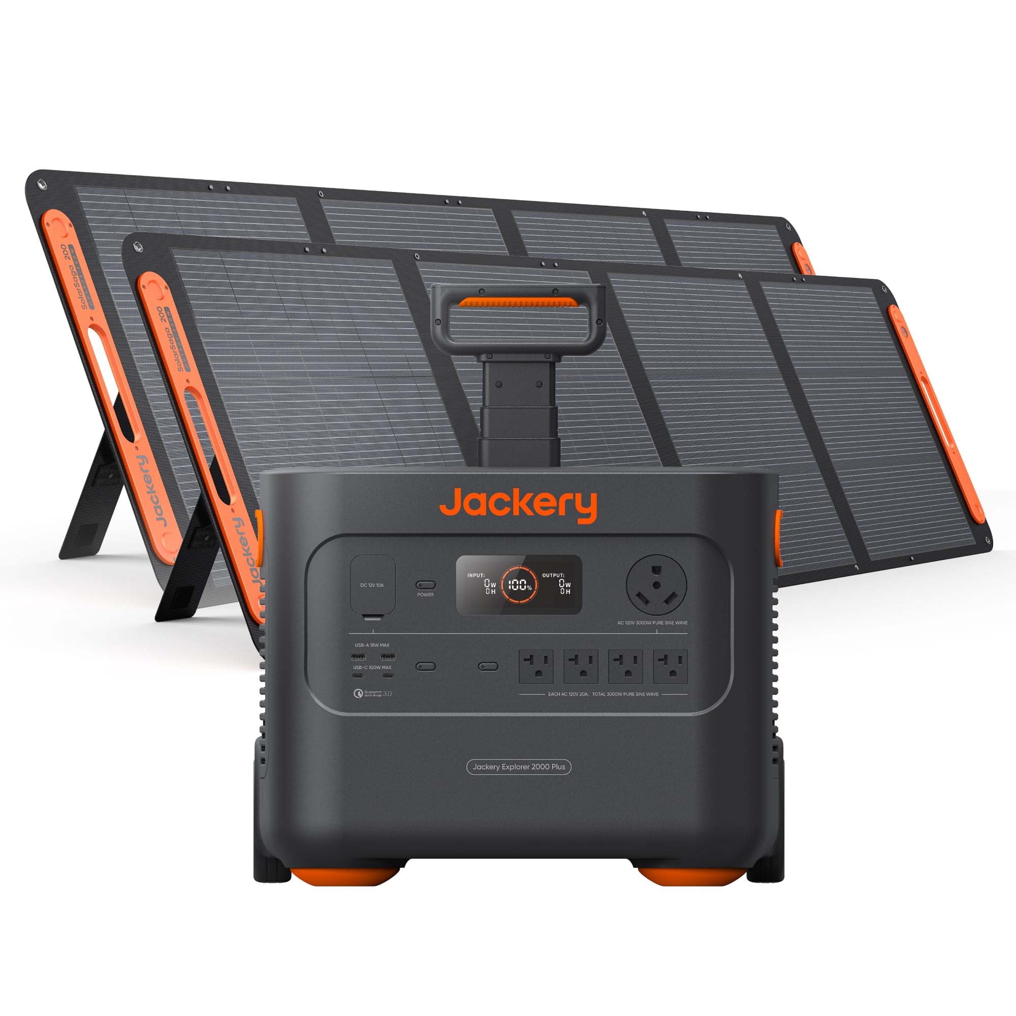 Jackery Portable Power Station Explorer 2000 Plus, Solar Generator with 2042Wh LiFePO4 Battery 3000W Output, Expandable to 24kWh 6000W, for Outdoor RV Camping & Emergency (Solar Panel Optional)